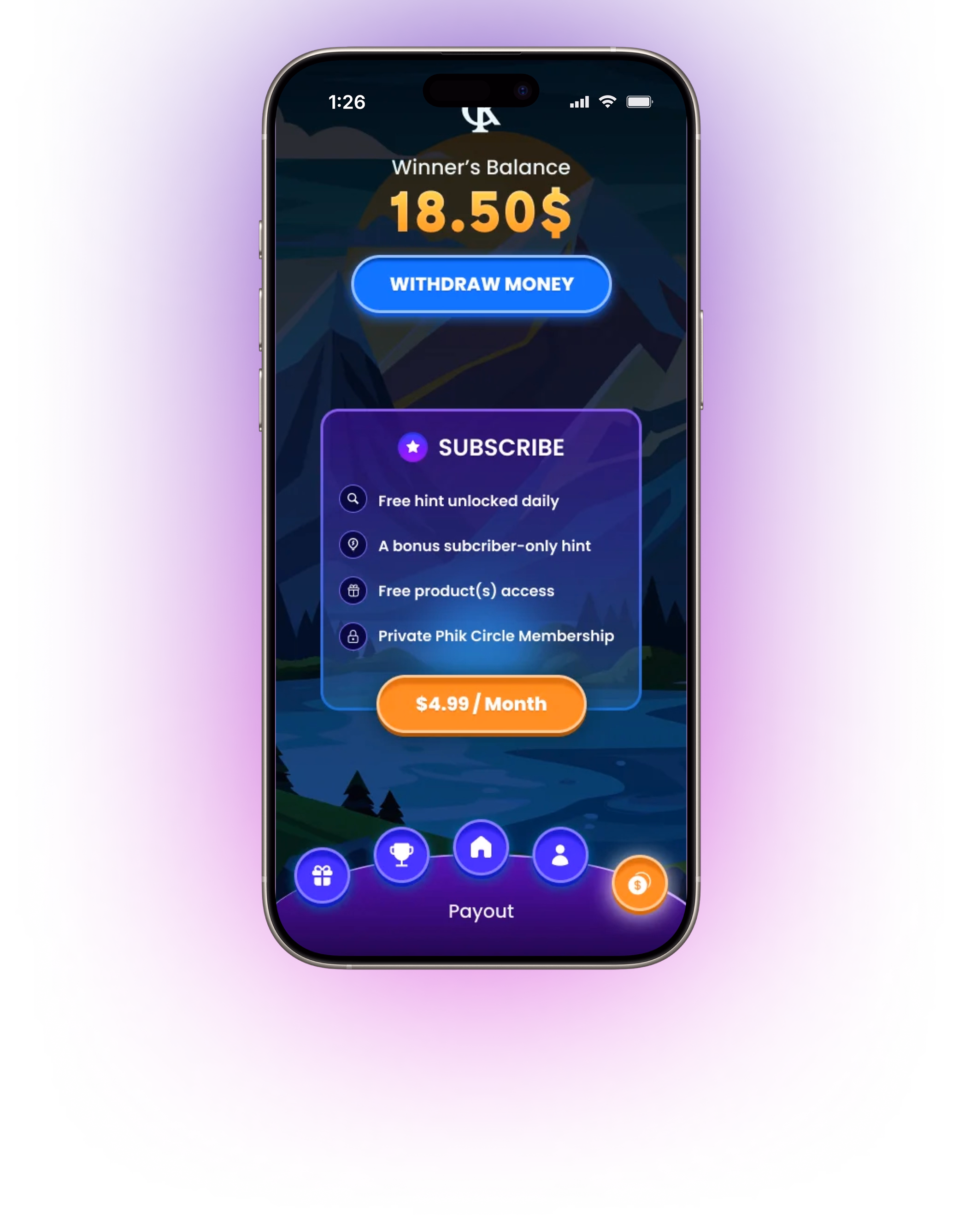 phone with glow pink Image